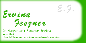 ervina feszner business card